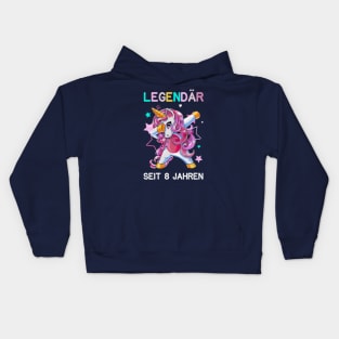 8th birthday unicorn Kids Hoodie